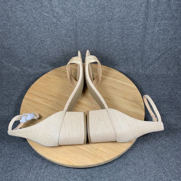 Steve Madden Women's Size 11 Renee Beige Leather Open Toe High Heel Sandals - Picture 5 of 7